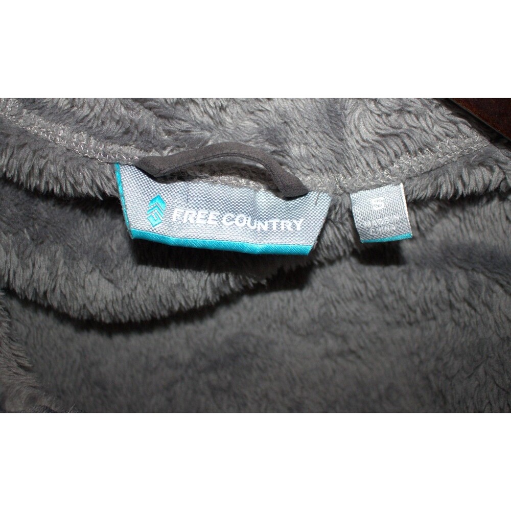 FREE COUNTRY Womens Size Small Fleece Vest Gray Full‎ Zip Pockets Collar - Picture 4 of 6